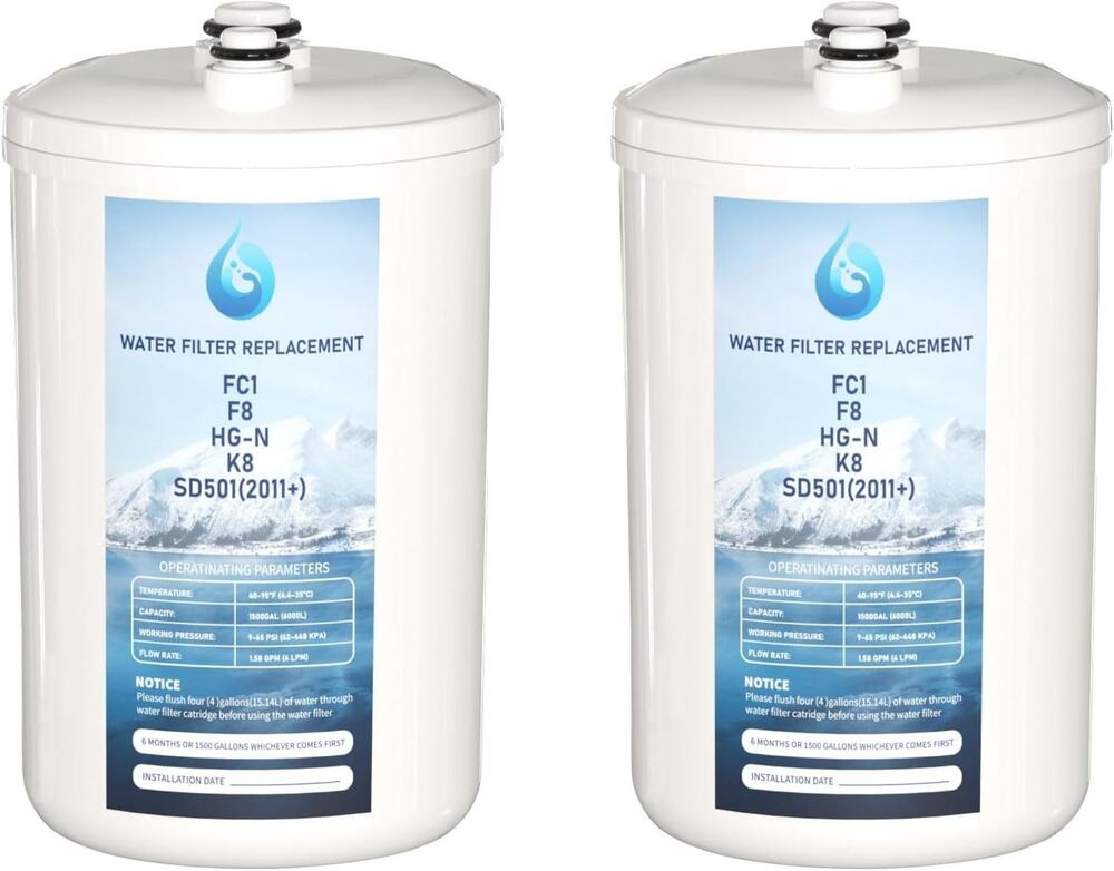 FC1 F8 HG-N Water Filter Replacement Compatible with Enagic Leveluk F8, 2 PACK